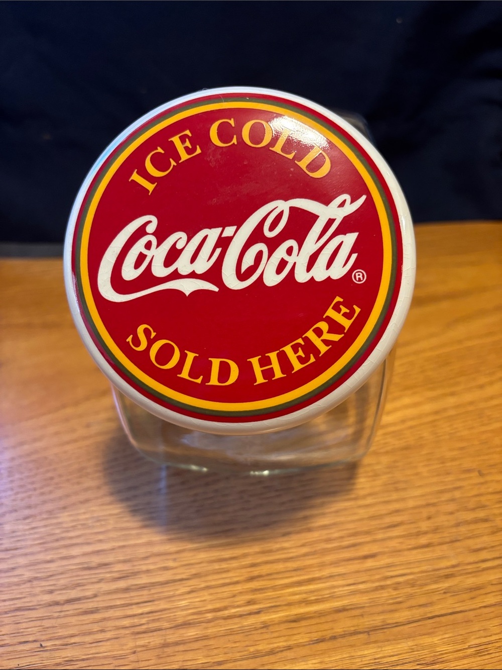 Vintage Anchor Hocking Coca Cola Snack Canister